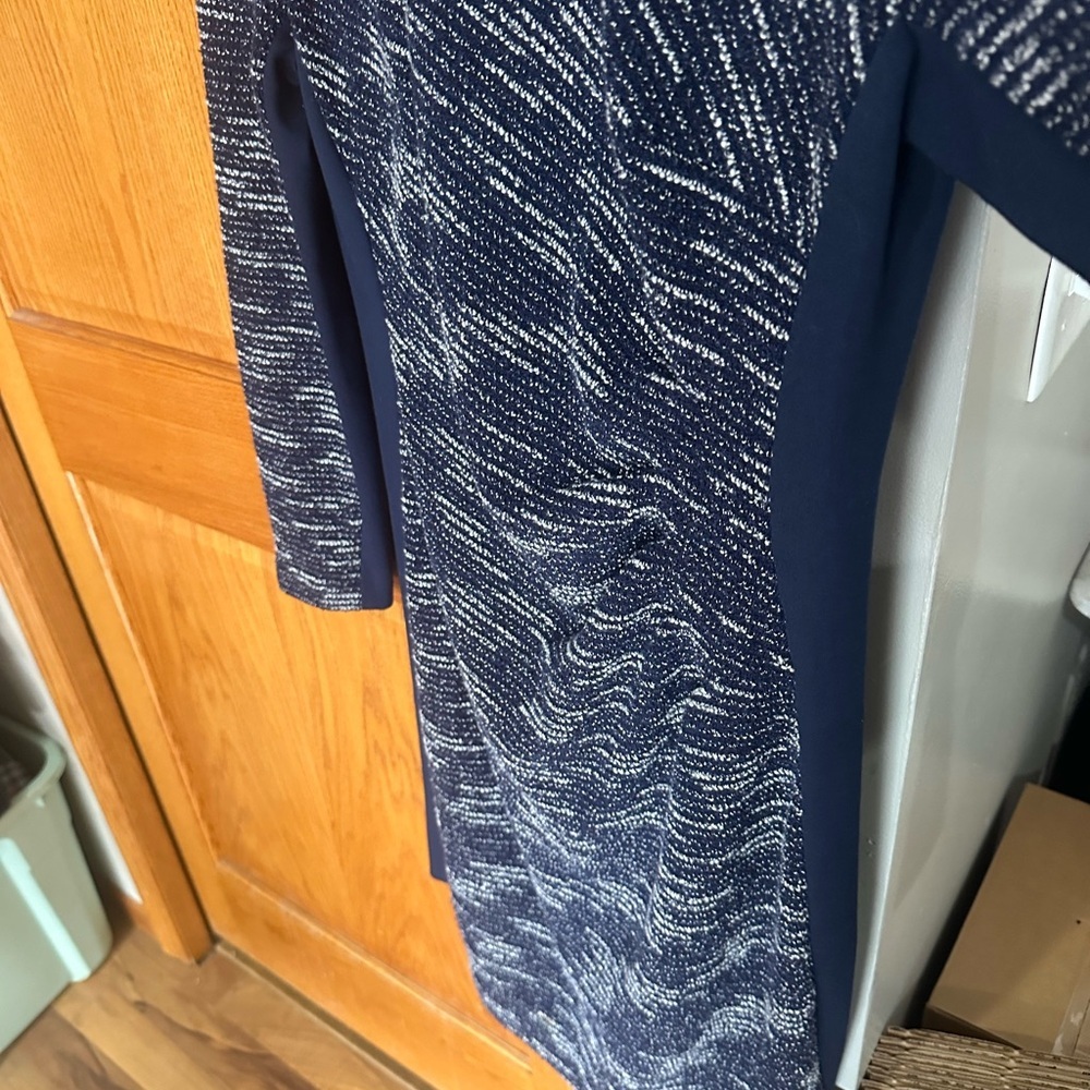 Lauren Ralph Lauren Navy and White Midi Dress - Picture 5 of 7